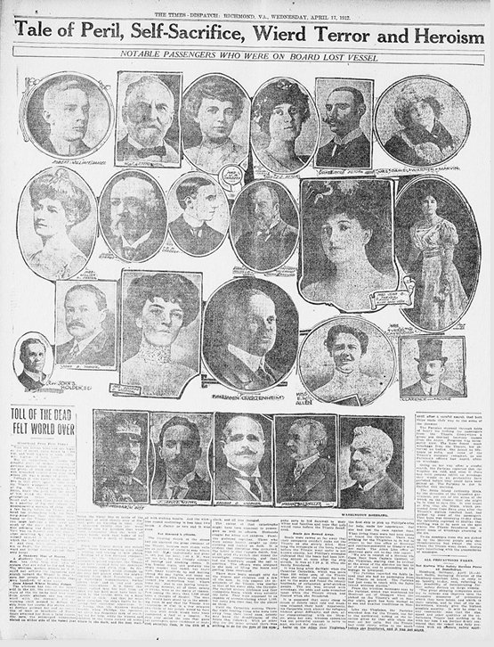 The Times Dispatch du 17/04/1912